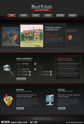 房地产企业网站模板PSD分层素材解析与应用指南